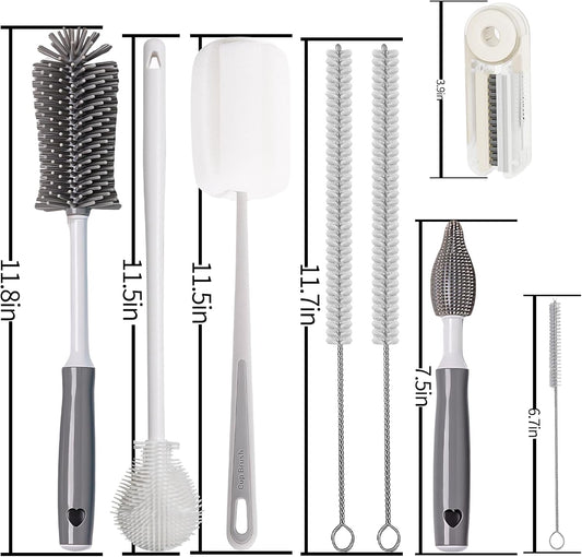 Bottle Cleaner Brush Set - 8 Pack Bottle Brushes for Cleaning