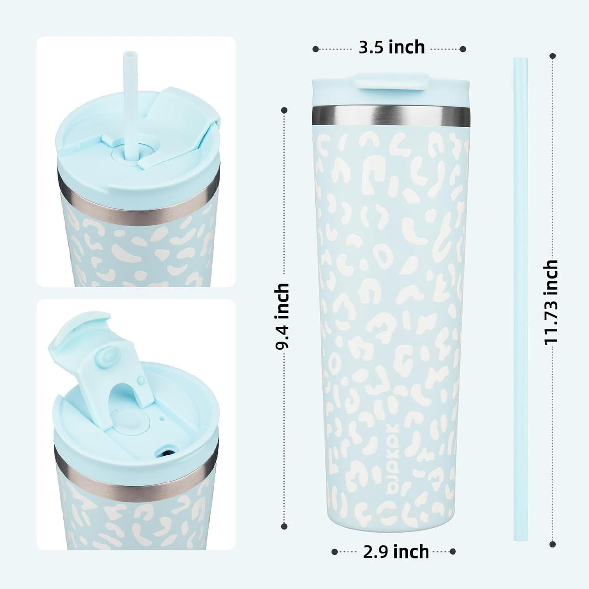 4 Pack 30oz Insulated Tumbler with Lid & Straw, Stainless Steel