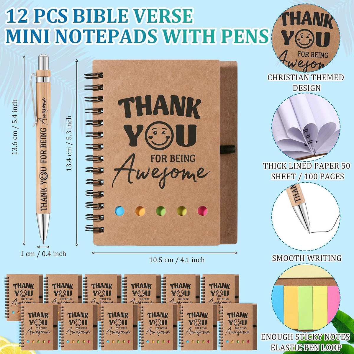 36 Pcs Christian Sunday School Teacher Gift for Women Men