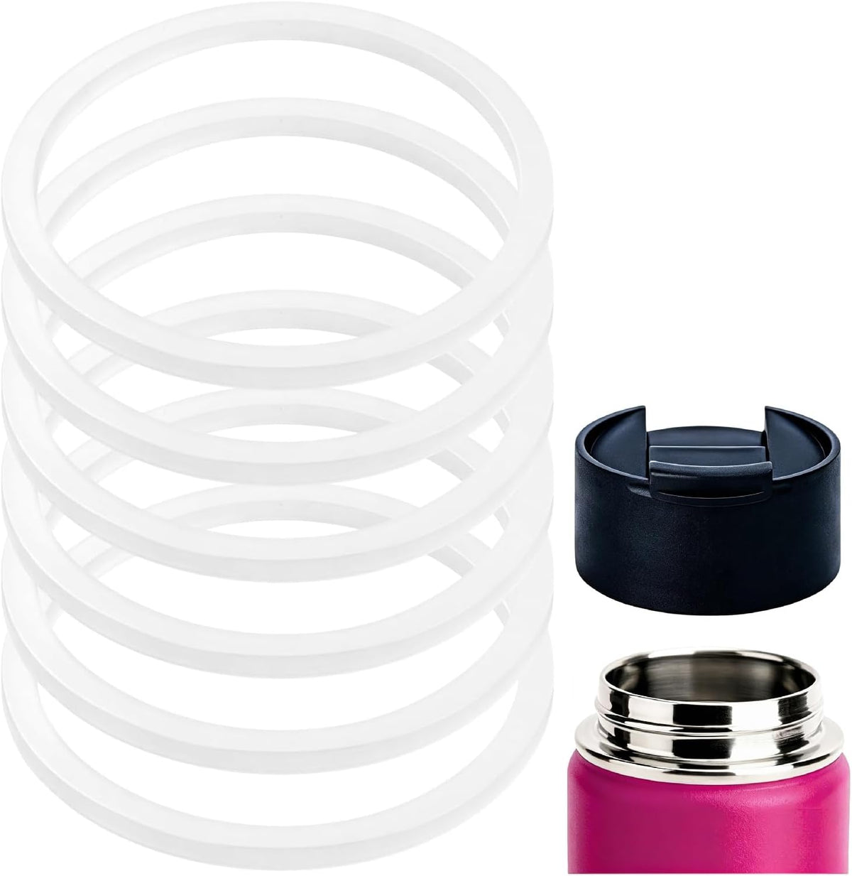 6pcs Rubber Seal Gasket Ring for Hydro Flask Wide Mouth Flip Sip Coffee Lid