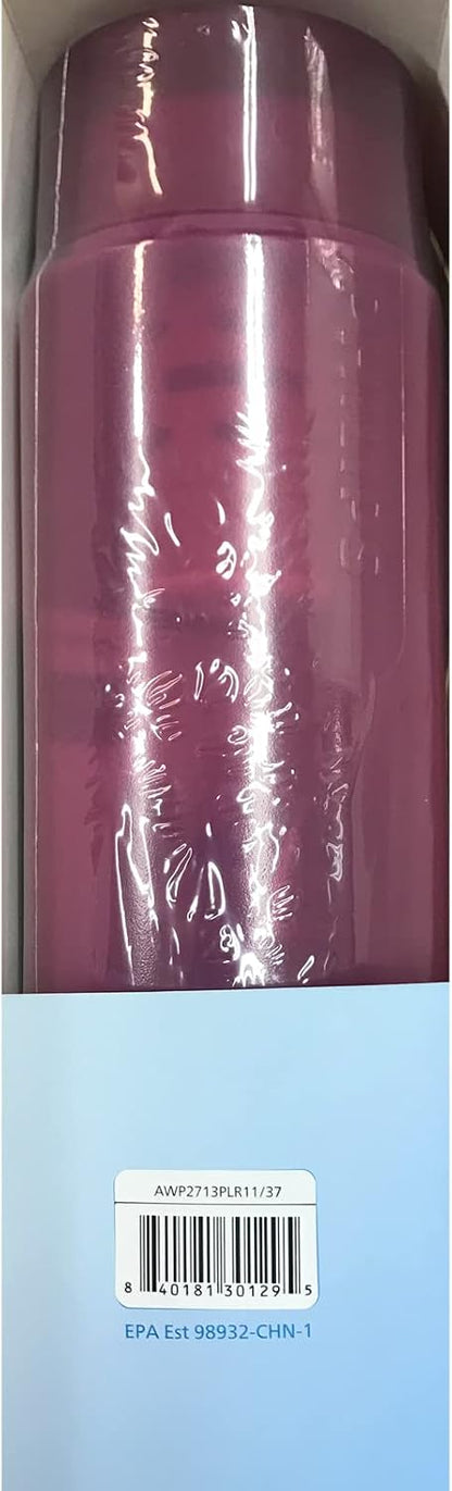 Water GoZero Active BPA-Free Water Bottle with Fitness Tap Water Filter, Sport Squeeze Water Bottle, Lightweight, 24 oz with Fitness Filter, Plum