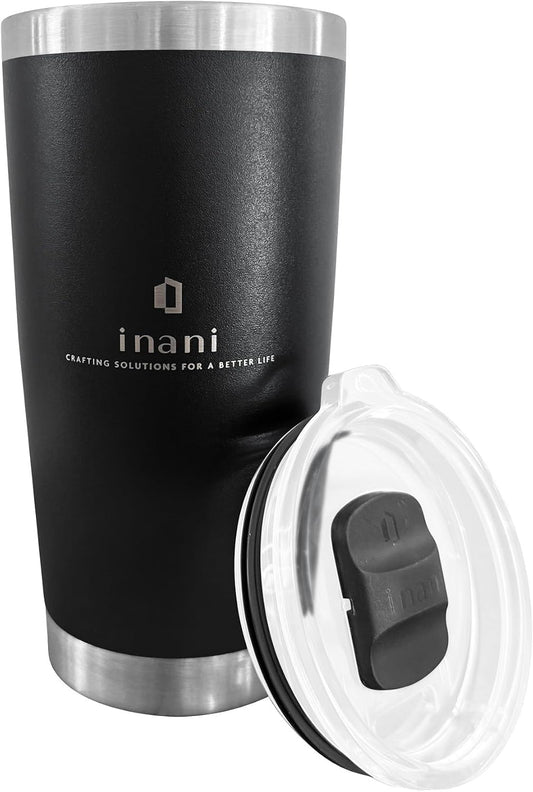 20oz Stainless Steel Tumbler, Insulated Travel Coffee Cup, Leak-Resistant, Spill-Proof Lid, Dishwasher Safe, BPA-Free, Double-Wall Insulated Premium Travel Mug For Hot Or Iced Coffee, Black