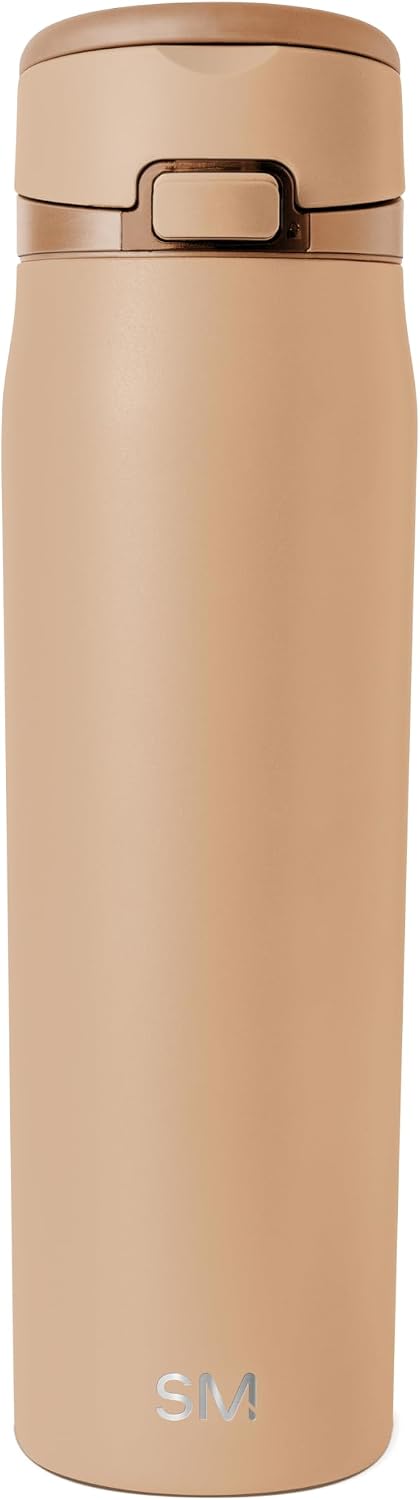 Water Bottle with Straw & Handle | 24oz | Blue | Mesa Loop Insulated Water Bottle for School, Sports, Travel | Leak Proof, Stainless Steel | Snow Day - Colors B
