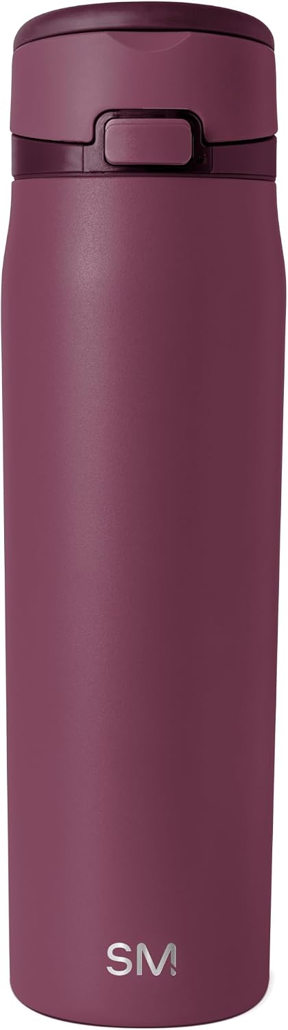 Water Bottle with Straw & Handle | 24oz | Blue | Mesa Loop Insulated Water Bottle for School, Sports, Travel | Leak Proof, Stainless Steel | Snow Day - Colors B