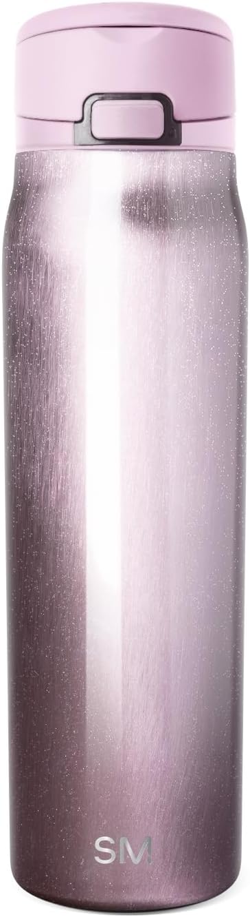Water Bottle with Straw & Handle | 24oz | Blue | Mesa Loop Insulated Water Bottle for School, Sports, Travel | Leak Proof, Stainless Steel | Snow Day - Colors B