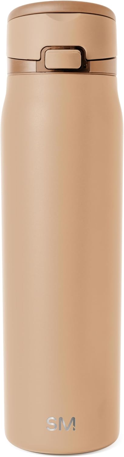 Water Bottle with Straw & Handle | 24oz | Blue | Mesa Loop Insulated Water Bottle for School, Sports, Travel | Leak Proof, Stainless Steel | Snow Day - Colors B