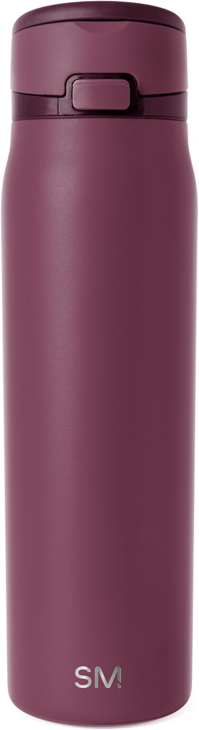 Water Bottle with Straw & Handle | 24oz | Blue | Mesa Loop Insulated Water Bottle for School, Sports, Travel | Leak Proof, Stainless Steel | Snow Day - Colors B