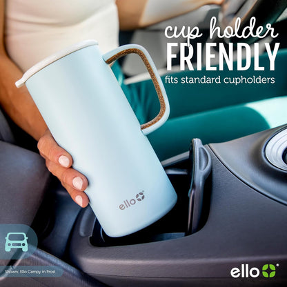 Campy 18oz Insulated Stainless Steel Travel Mug with Handle, Matte Black