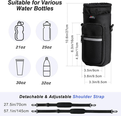 Water Bottle Carrier, 1000ML, Black - Colors A