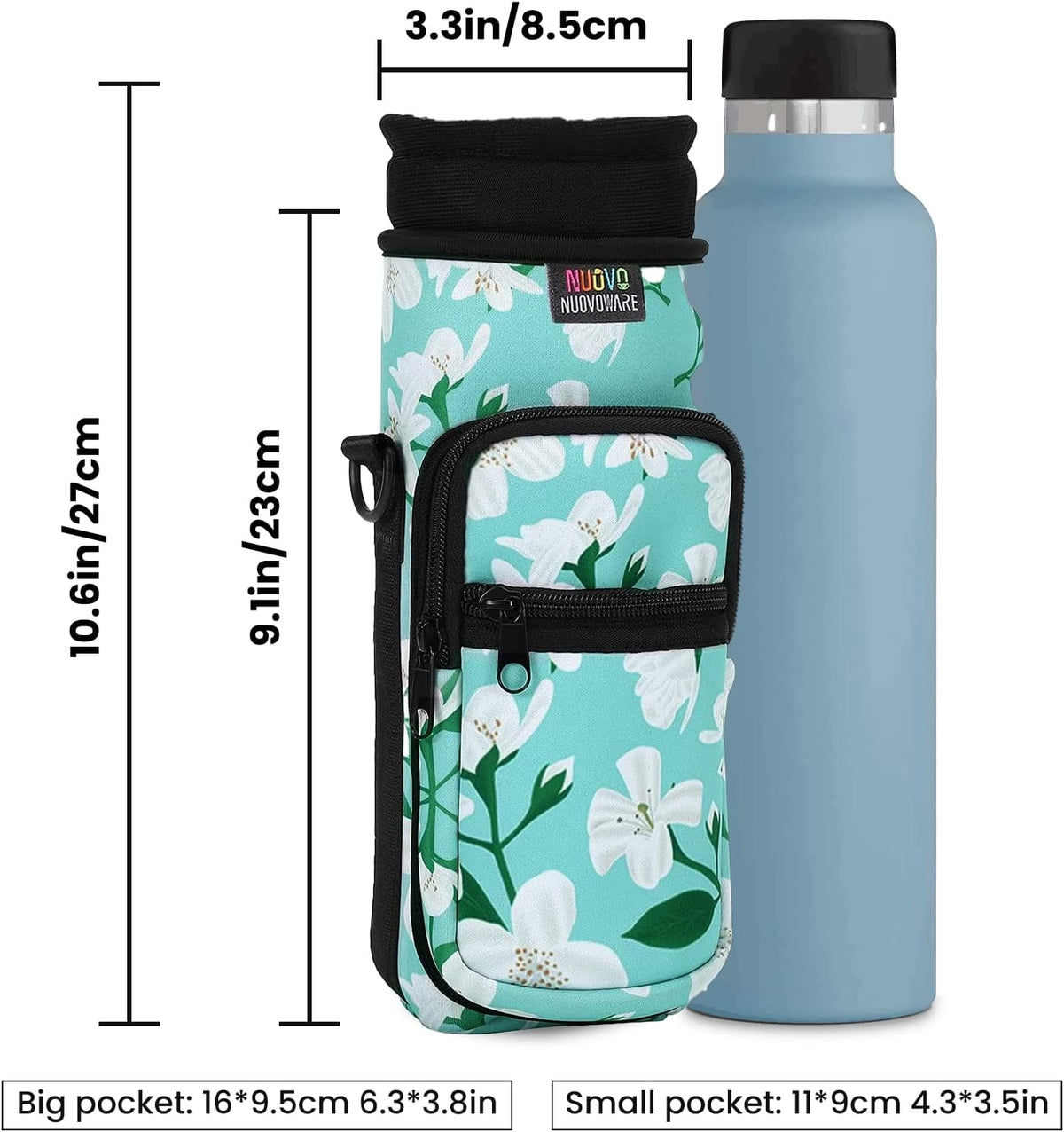 Water Bottle Carrier, 1000ML, Black - Colors A