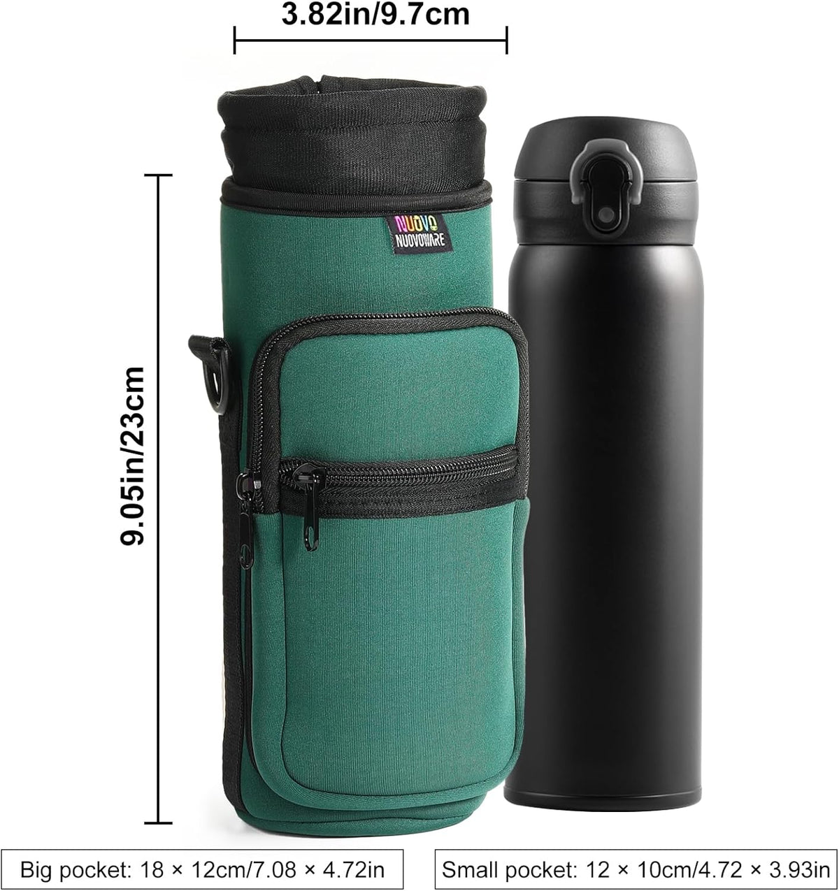 Water Bottle Carrier, 1000ML, Black - Colors A