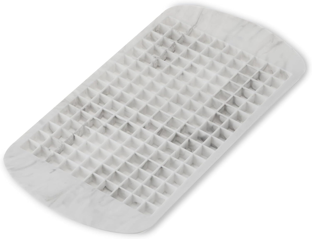 Ice Cube Tray, Makes Four 5-Inch Long Cubes, Durable Silicone Trays with Easy Release Design, Perfect for Water Bottles and Highball Glasses, Home Bar Accessories, Set of 1, Marble