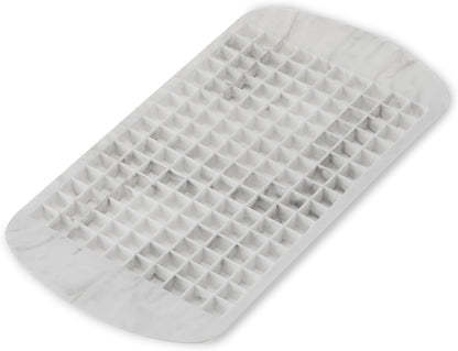 Ice Cube Tray, Makes Four 5-Inch Long Cubes, Durable Silicone Trays with Easy Release Design, Perfect for Water Bottles and Highball Glasses, Home Bar Accessories, Set of 1, Marble