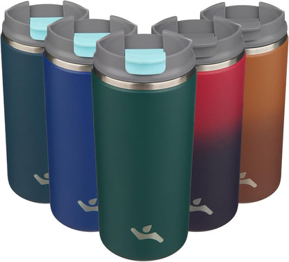 16oz Travel Coffee Mug with Lid, Insulated Stainless Tumbler