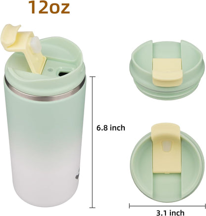 16oz Travel Coffee Mug with Lid, Insulated Stainless Tumbler