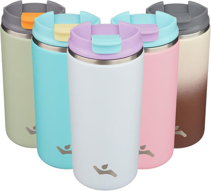 16oz Travel Coffee Mug with Lid, Insulated Stainless Tumbler