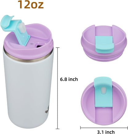 16oz Travel Coffee Mug with Lid, Insulated Stainless Tumbler