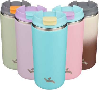 16oz Travel Coffee Mug with Lid, Insulated Stainless Tumbler