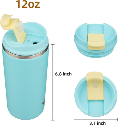 16oz Travel Coffee Mug with Lid, Insulated Stainless Tumbler