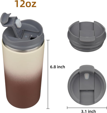 16oz Travel Coffee Mug with Lid, Insulated Stainless Tumbler