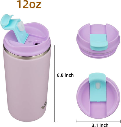 16oz Travel Coffee Mug with Lid, Insulated Stainless Tumbler