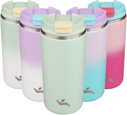 16oz Travel Coffee Mug with Lid, Insulated Stainless Tumbler