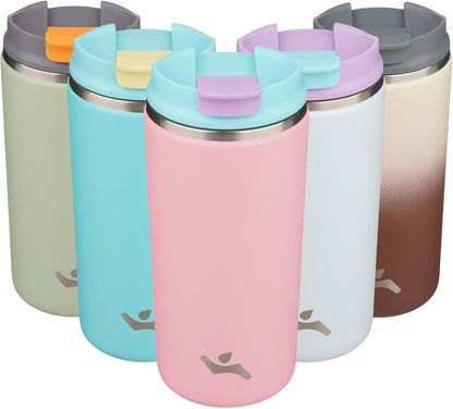 16oz Travel Coffee Mug with Lid, Insulated Stainless Tumbler