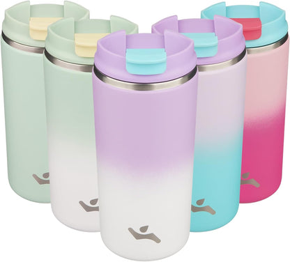 16oz Travel Coffee Mug with Lid, Insulated Stainless Tumbler