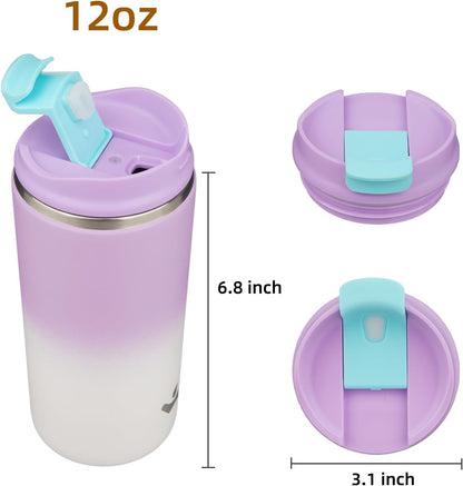 16oz Travel Coffee Mug with Lid, Insulated Stainless Tumbler