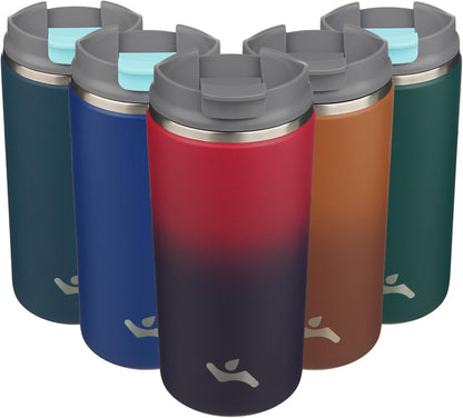 16oz Travel Coffee Mug with Lid, Insulated Stainless Tumbler