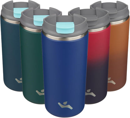 16oz Travel Coffee Mug with Lid, Insulated Stainless Tumbler