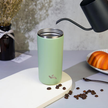 16oz Travel Coffee Mug with Lid, Insulated Stainless Tumbler