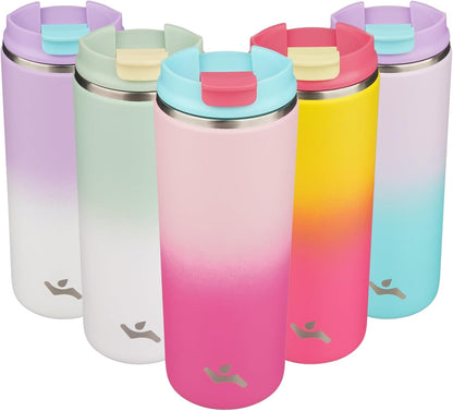 16oz Travel Coffee Mug with Lid, Insulated Stainless Tumbler