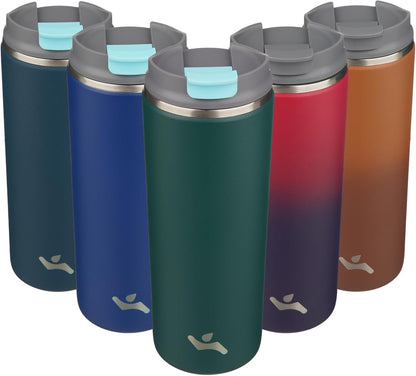 16oz Travel Coffee Mug with Lid, Insulated Stainless Tumbler