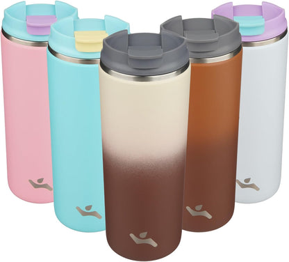 16oz Travel Coffee Mug with Lid, Insulated Stainless Tumbler