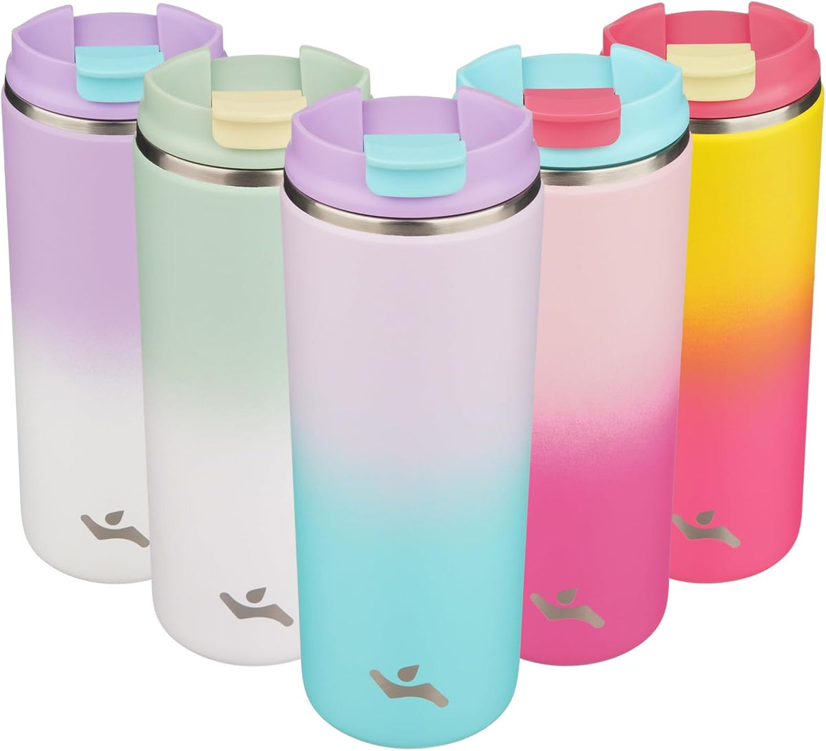 16oz Travel Coffee Mug with Lid, Insulated Stainless Tumbler
