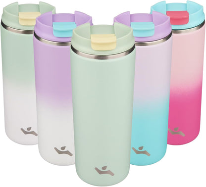 16oz Travel Coffee Mug with Lid, Insulated Stainless Tumbler