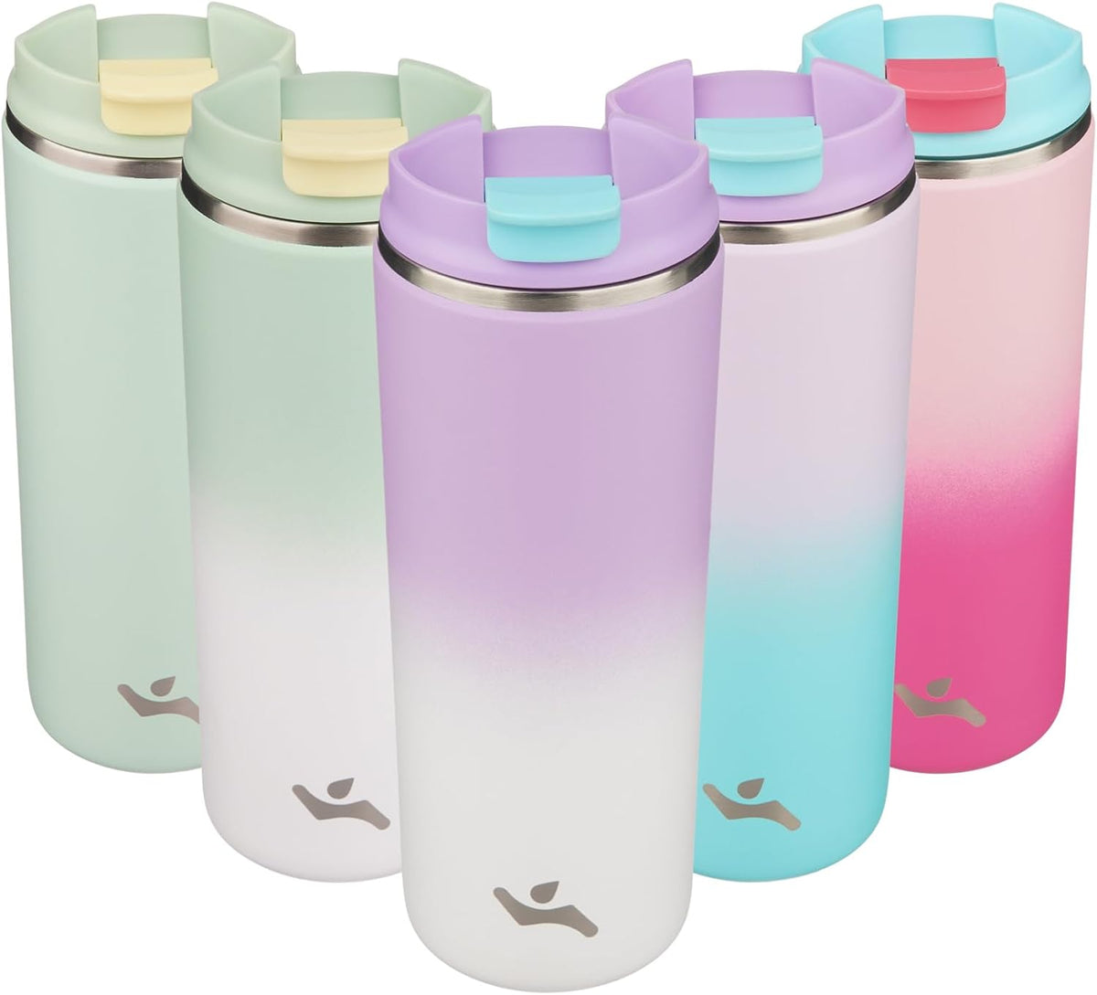 16oz Travel Coffee Mug with Lid, Insulated Stainless Tumbler