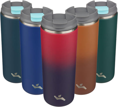 16oz Travel Coffee Mug with Lid, Insulated Stainless Tumbler