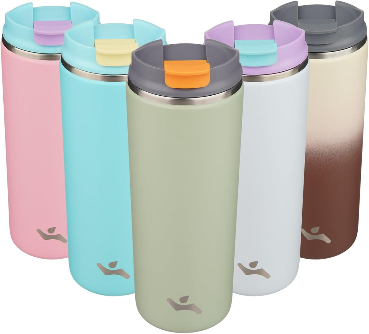 16oz Travel Coffee Mug with Lid, Insulated Stainless Tumbler