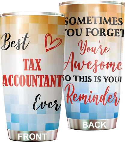 Best Caterer Ever Tumbler Stainless Steel 20oz, Office Gifts Women Men Work Friends Coworker, Driking Coffee Cup For Birthday Christmas - Colors J