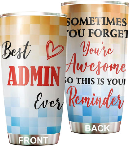 Best Caterer Ever Tumbler Stainless Steel 20oz, Office Gifts Women Men Work Friends Coworker, Driking Coffee Cup For Birthday Christmas - Colors N