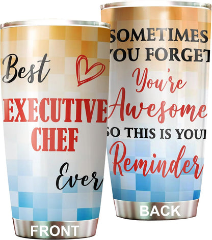 Best Caterer Ever Tumbler Stainless Steel 20oz, Office Gifts Women Men Work Friends Coworker, Driking Coffee Cup For Birthday Christmas - Colors N