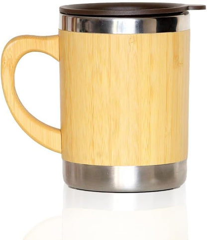 Stainless Steel Coffee Mug 350 ml | Insulated Travel Mug with Lid | Hot & Cold | Office & Car