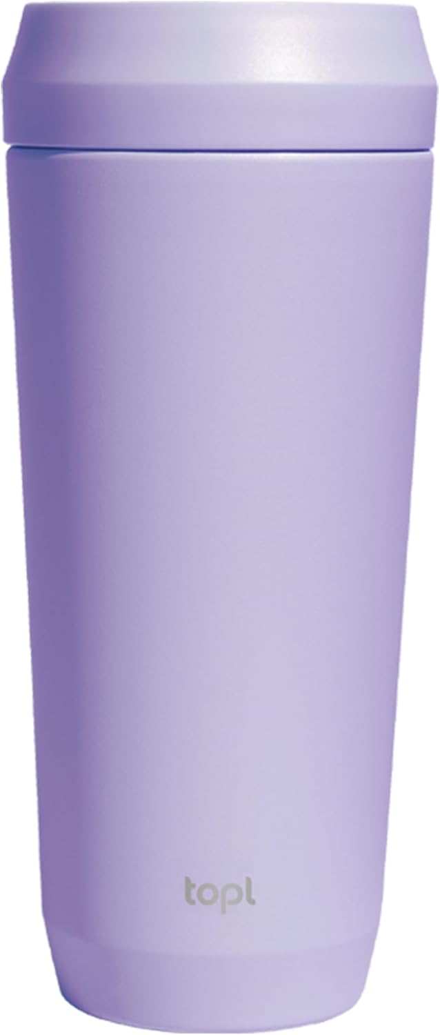To Go Coffee Cup – Insulated Travel Coffee Mug with 360° Leak‑Safe Lid, Stainless Steel Coffee Tumbler for Hot/Cold, Spill‑Resistant, BPA‑Free - Lavender, 20 oz