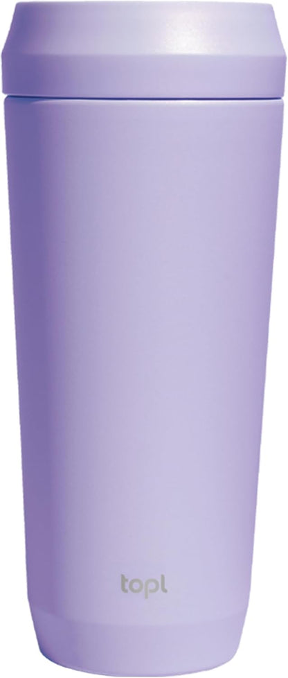To Go Coffee Cup – Insulated Travel Coffee Mug with 360° Leak‑Safe Lid, Stainless Steel Coffee Tumbler for Hot/Cold, Spill‑Resistant, BPA‑Free - Lavender, 20 oz