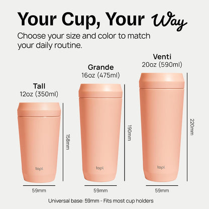 To Go Coffee Cup – Insulated Travel Coffee Mug with 360° Leak‑Safe Lid, Stainless Steel Coffee Tumbler for Hot/Cold, Spill‑Resistant, BPA‑Free - Lavender, 20 oz