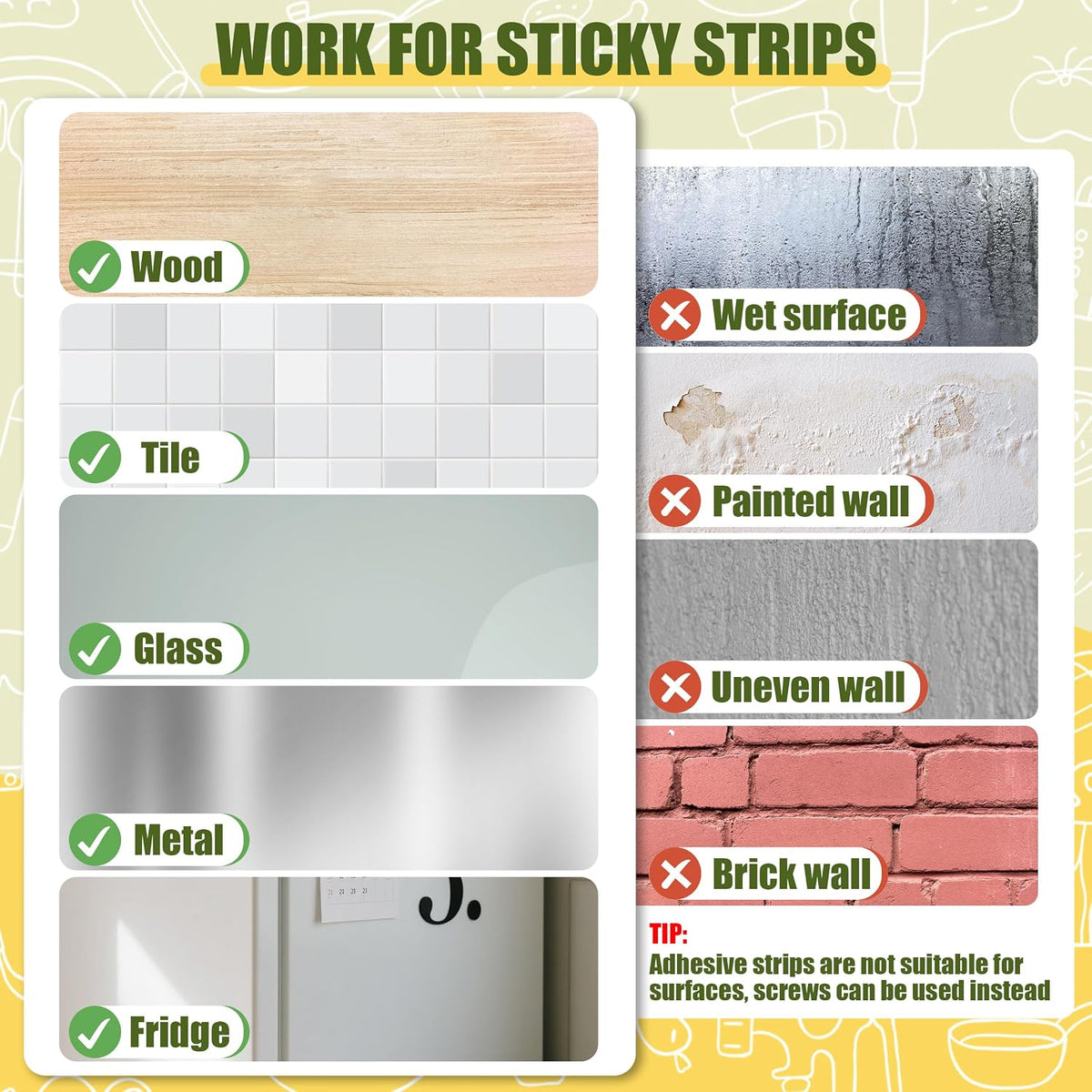 Straw Holder for Cabinet Door, Metal Straw Dispenser Organizer Wall Mount with Double Sided Adhesive Tape, Compatible with Tumbler Straws and Coffee Stirrers