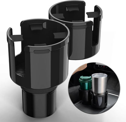 Car Cup Holder Expander, 2 in 1 Adapter with Expandable Base