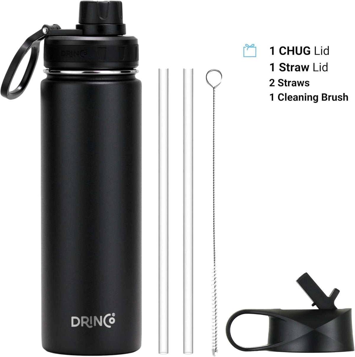 Stainless Steel Water Bottle Spout Lid Vacuum Insulated Double Wall Water Bottle Wide Mouth Leak Proof Keep Cold Sport Camping Hiking - Colors A